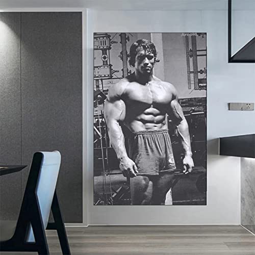 Hnyjyfa Arnold Schwarzenegger-Poster Kraftprotz-Bodybuilding-Poster Trainieren Poster Haus-Fitness-Deko Übung Motivationszitat Kunstdrucke inspirierende Wand Bilder Gym Poster 0314201 von Hnyjyfa