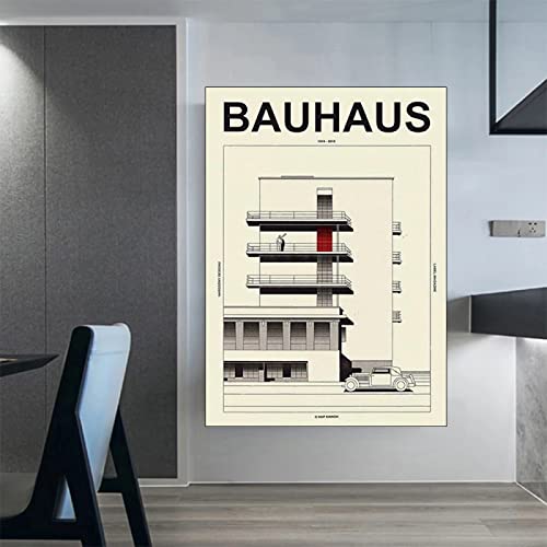 Hnyjyfa Bauhaus Poster Abstrakte Linien Geometrie Wand Bilder Modernes Bauhaus 1923 Ausstellungs Poster Boho Vintage Bauhaus Design Kunstdrucke Galerie minimalistisches Artwork Dekor 0223360 von Hnyjyfa