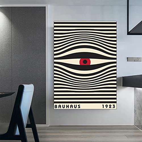 Hnyjyfa Bauhaus Poster Nordic Vintage Bauhaus Design Kunstdrucke Modernes Bauhaus 1923 Ausstellungsposter Abstrakte Linien Geometrie Wand Bilder Museum Bild Minimalistisches Gemäldewerk Deko 0218151 von Hnyjyfa