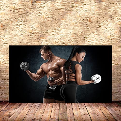 Hnyjyfa Frauen Training Poster Haus Fitness Deko Sexy Muskel Frauen Bodybuilding Poster Motivierende Zitat Gemäldedrucke für Mädchen üben inspirierende Wand Bilder für Mädchen Gym Poster 0321300 von Hnyjyfa