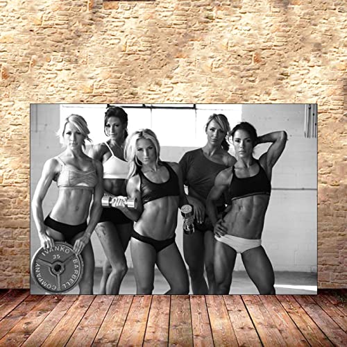Hnyjyfa Sexy Frauen Bodybuilding Poster Fitnessstudio zu Hause Deko Poster Fitness Muskel Frauen Workout Poster Body Exercise Gym Training Kunstdrucke Inspirierendes Zitat Wand Bilder 0215223 von Hnyjyfa