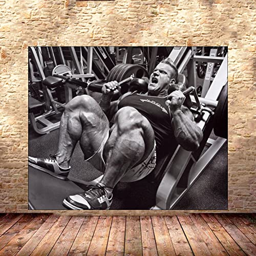 Hnyjyfa Jay Cutler Poster Kraftprotz Bodybuilding Trainings Haus Fitness Deko Mann Übungs Motivzitat Gemälde drucke Inspirierendes Wand Bilder Gym 0317348 von Hnyjyfa