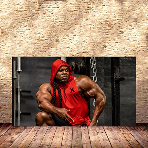 Hnyjyfa Kai Greene Poster Kraftprotz Bodybuilding Trainings Haus Fitness Deko Mann Übungs Motivzitat Gemälde drucke Inspirierendes Wand Bilder Gym 0317232 von Hnyjyfa