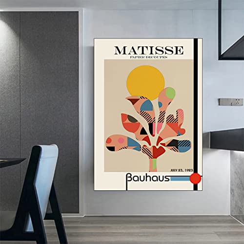 Hnyjyfa Matisse Poster Bauhaus Poster Abstraktes Matisse Bauhaus Stil Galerie Poster Moderne minimalistische Wand Bilder Matisse Bild Nordische Wohnzimmer Schlafzimmer Wanddekoration 0224163 von Hnyjyfa