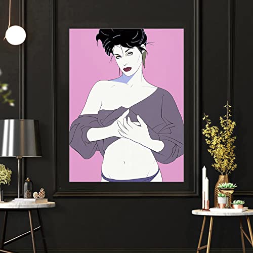 Patrick Nagel Frau Malerei Mode Cool Girl Pop Art Poster Vintage Illustration Wandkunstdrucke Sexy Elegante Frau Poster Modernes Zimmer Schlafzimmer Dekor 0125329 von Hnyjyfa