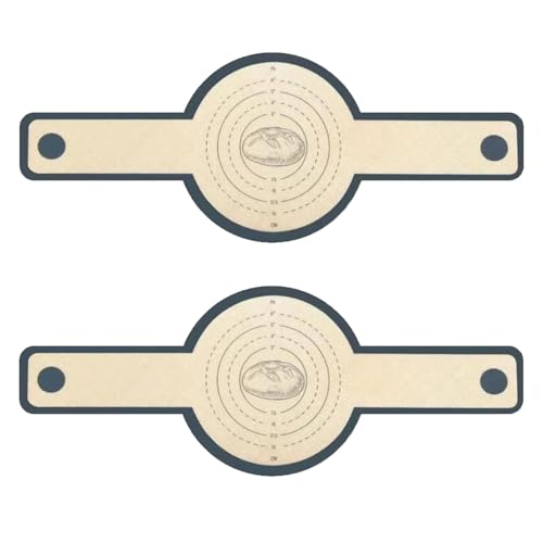 HoAhaMay 2 Stück Holland Silikon-Backmatte für den Ofen, leicht zu reinigen, wiederverwendbare Brotbackmatte mit langem Stiel, geeignet für Brotbackform, Teig, Backofen-Brotmatte von HoAhaMay