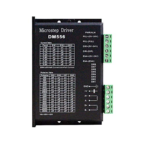 CNC-Digitaler Schrittmotor-Treiber DM556, Schrittmotor-Controller, 2-Phasen-Schrittmotor-Treiber, 20–50 V DC, max. 5,6 A, 128 Unterteilung, für Nema 23, 24 und Nema 34 Schrittmotor von HoCenWay