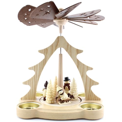 HoDreWa Legler 1-stöckige Pyramide Winterkinder - 22 cm von HoDreWa Legler