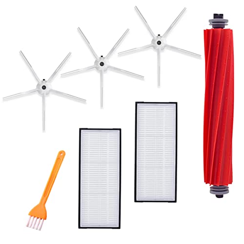 HoHumoca Zubehör für Xiaomi Roborock S7 S7 Plus S7 MaxV S7 MaxV Plus S7 MaxV Ultra S7 Pro Ultra S7 Max Ultra, Ersatzteile für Roborock 1 Hauptbürste, 3 Seitenbürsten, 2 Hepa Filter von HoHumoca