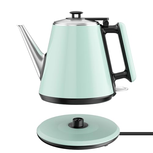 0,9L Wasserkocher - 304 Edelstahl, 1360W Schnellkochfunktion in 4-6 Minuten, Klassisches Kompaktes Design mit One-Touch-Taste & Automatischem Abschalt-/Trockenschutz, für Zuhause, Büro & Kaffeefreund 0,9L Wasserkocher - 304 Edelstahl, 1360W Schnellkochfunktion in 4-6 Minuten, Klassisches Kompaktes Design mit One-Touch-Taste & Automatischem Abschalt-/Trockenschutz, für Zuhause, Büro & Kaffeefreund von HoJang