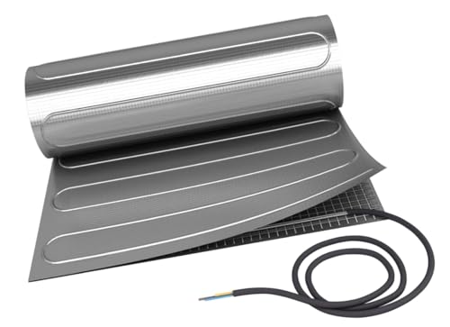 Elektrische Fußbodenheizung HoWaTech ALU für Laminat Parkett Vinyl Komplett Set TWIN Heizmatte 80 W/m², Heizfläche:2.50m² von HoWaTech