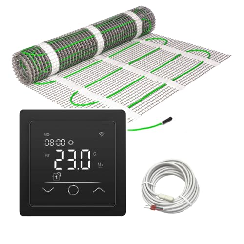 Elektrische Fußbodenheizung HoWaTech Power für Renovierung Komplett Set TWIN Heizmatte 200 W/m² inkl. Thermostat WLAN WIFI Touch schwarz, Heizfläche:3.50m² Elektrische Fußbodenheizung HoWaTech Power für Renovierung Komplett Set TWIN Heizmatte 200 W/m² inkl. Thermostat WLAN WIFI Touch schwarz, Heizfläche:3.50m² von HoWaTech
