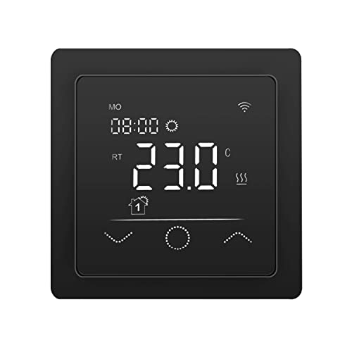 HoWaTech Temperaturregler WLAN Touch 750 schwarz | für elektrische Fußbodenheizung | tuya App von HoWaTech