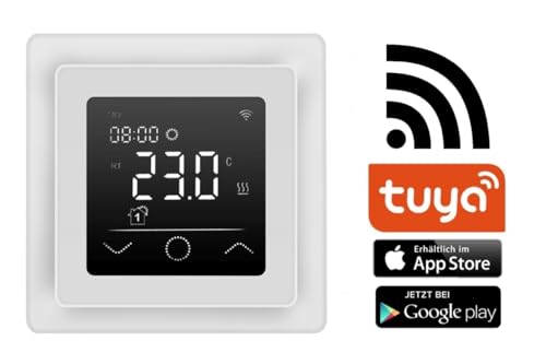 HoWaTech Temperaturregler WLAN Touch 750 weiß | für elektrische Fußbodenheizung | tuya App von HoWaTech