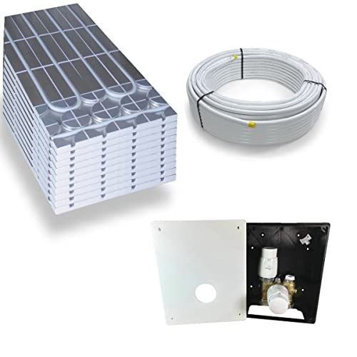Warmwasser Trockenestrich Fußbodenheizung HoWaTech DRY Komplett Set 5/10m² Dämmplatte 30mm EPS WLG 035 DEO und TH-RTL Regelbox, Heizfläche:5.00m² Warmwasser Trockenestrich Fußbodenheizung HoWaTech DRY Komplett Set 5/10m² Dämmplatte 30mm EPS WLG 035 DEO und TH-RTL Regelbox, Heizfläche:5.00m² von HoWaTech