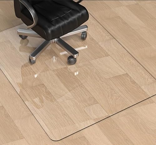 HoZeYo Transparent Floor Protection Mat,bürostuhl unterlage transparent, Office Chair Mat, bodenschutzmatte, unterlage schreibtischstuhl,schutzmatte bürostuhl- 90 x 120 cm(Clear) von HoZeYo