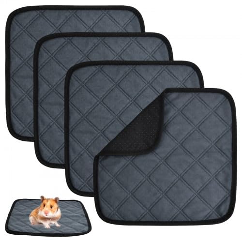 4 Stück Meerschweinchen Urinunterlagen Hamster PIPI Pads -30 x 30cm- Waschbare Bunny Käfig Absorbierende Einlagen, Haustiere Trainingspads Welpenunterlagen, Sehr Saugfähige Einstreu für Kleintiere von HoaaiGo