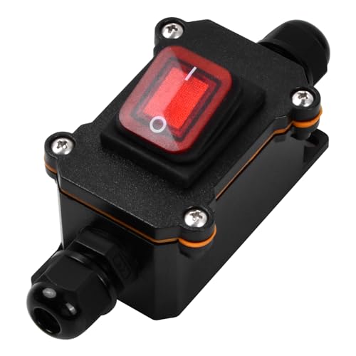 IP66 Wasserdichter Inline Schalter Kabelschalter, Maschinenschalter Switch AC 220V 30A DPST 4 Polig, Hochstromschalter Ein und Aus Wippschalter für den Außeneinsatz IP66 Wasserdichter Inline Schalter Kabelschalter, Maschinenschalter Switch AC 220V 30A DPST 4 Polig, Hochstromschalter Ein und Aus Wippschalter für den Außeneinsatz von HoaaiGo