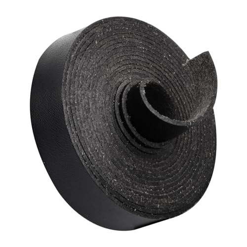 Mikrofaser-Lederriemen 15mm × 2 m Lederband Flach Lederschnur Lederstreifen LederbäNder für Ketten LederbäNder zum Basteln (Schwarz) von HoaaiGo