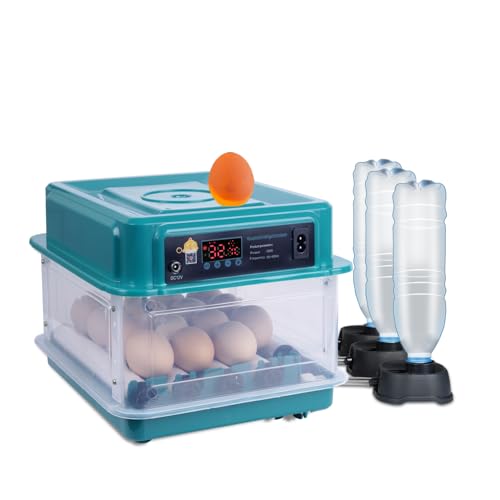Hoapin Brutautomat Vollautomatisch Hühner 15-16 Eier Inkubator Vollautomatische Brutmaschine mit Feuchtigkeitsüberwachung und Automatischer Eierrotation von Hoapin