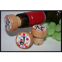 Beschriftet Weinverschluss Hochzeit Weinstopper Weihnachtsgeschenk Unter 10 Danke Favor Korkverschluss Monogramm Geschenk Personalisierter von HobKnobin