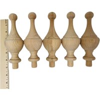 Finials Bedpost Stuhl Stück Jar Tops Vorhang Stange Enden Möbel Finial Bettpost Post Holz Uhr von HobKnobin