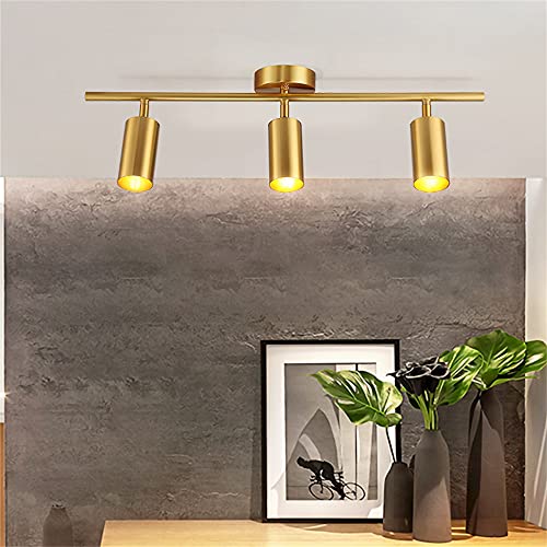 Hobaca GU10 3 Lichter Modern Gold LED Deckenspots Spotleuchten Spotbalken Downlight Unterputz montiert Deckenleuchte zum Küche Esszimmer im Rampenlicht Bild Licht Wohnzimmer Fokuslicht anzeigen von Hobaca