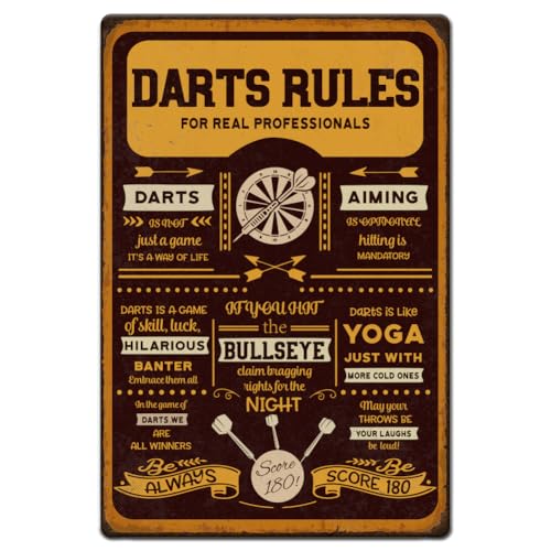 Hobbspring 1 Stück Vintage Metallblechschild 20x30cm Retro Dartregeln Schild Rostoptik Always Score 180 Darts Zubehör Poster Für Zuhause Spielzimmer Männerhöhle Cafés Bars Kneipen Wanddekoration Hobbspring 1 Stück Vintage Metallblechschild 20x30cm Retro Dartregeln Schild Rostoptik Always Score 180 Darts Zubehör Poster Für Zuhause Spielzimmer Männerhöhle Cafés Bars Kneipen Wanddekoration von Hobbspring