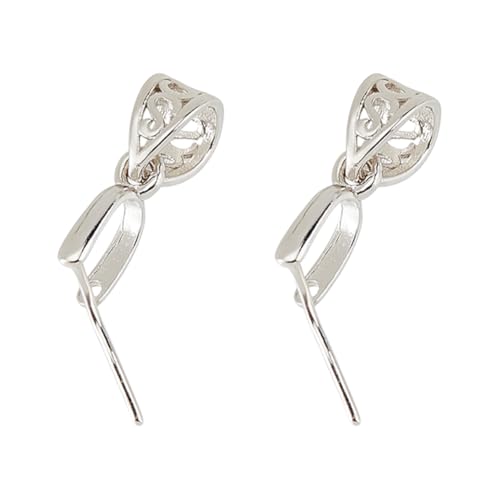 Hobbspring 2 Stück 925er Sterlingsilber-Klammerverschluss Hohl-Platin-Anhängerverschlüsse 13.5 mm Länge Klammerverbinder für die Schmuckherstellung DIY-Halskettenanhänger Clip-Verbinder-Verschluss Hobbspring 2 Stück 925er Sterlingsilber-Klammerverschluss Hohl-Platin-Anhängerverschlüsse 13.5 mm Länge Klammerverbinder für die Schmuckherstellung DIY-Halskettenanhänger Clip-Verbinder-Verschluss von Hobbspring