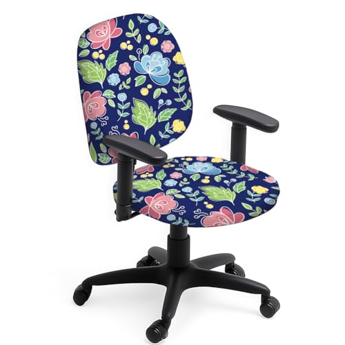 Hobbspring 2 Stück Stuhlhussen Für Computer Und Bürostühle Blumen Und Blättermuster Drehbarer Stuhlbezug Dehnbar Waschbar Staubdicht Stuhlschutzbezug Für Drehbaren Computerstuhl Hobbspring 2 Stück Stuhlhussen Für Computer Und Bürostühle Blumen Und Blättermuster Drehbarer Stuhlbezug Dehnbar Waschbar Staubdicht Stuhlschutzbezug Für Drehbaren Computerstuhl von Hobbspring