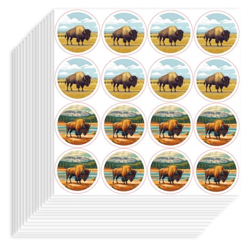 Hobbspring 320 Stück Selbstklebende Dekorative Papieraufkleber 90x90mm Bison Aufkleber Wasserfest Dekorative Tier Aufkleber Für Scrapbook Kalender Tagebücher Bastel Umschläge Einladunge Geschenk Dekor Hobbspring 320 Stück Selbstklebende Dekorative Papieraufkleber 90x90mm Bison Aufkleber Wasserfest Dekorative Tier Aufkleber Für Scrapbook Kalender Tagebücher Bastel Umschläge Einladunge Geschenk Dekor von Hobbspring