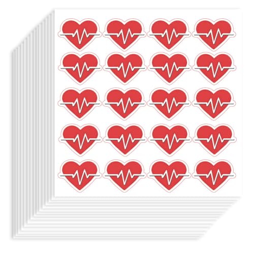 Hobbspring 400 Stück Selbstklebende Dekorative Papieraufkleber 90x90mm Herz EKG Aufkleber Herzarzt Aufkleber Für Scrapbook Papier Kalender Umschläge Karten Einladungen Einwickeln Geschenke Dekoration Hobbspring 400 Stück Selbstklebende Dekorative Papieraufkleber 90x90mm Herz EKG Aufkleber Herzarzt Aufkleber Für Scrapbook Papier Kalender Umschläge Karten Einladungen Einwickeln Geschenke Dekoration von Hobbspring