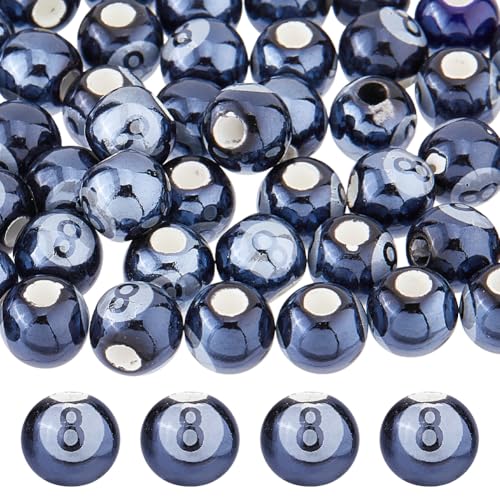 Hobbspring 60 Stücke Handgefertigte Porzellanperlen Schwarze Acht Runde Billardperlen 8 Kugel Abstandshalterperlen Für DIY Basteln Schmuckherstellung Billarddekoration Perlenprojekte Hobbspring 60 Stücke Handgefertigte Porzellanperlen Schwarze Acht Runde Billardperlen 8 Kugel Abstandshalterperlen Für DIY Basteln Schmuckherstellung Billarddekoration Perlenprojekte von Hobbspring