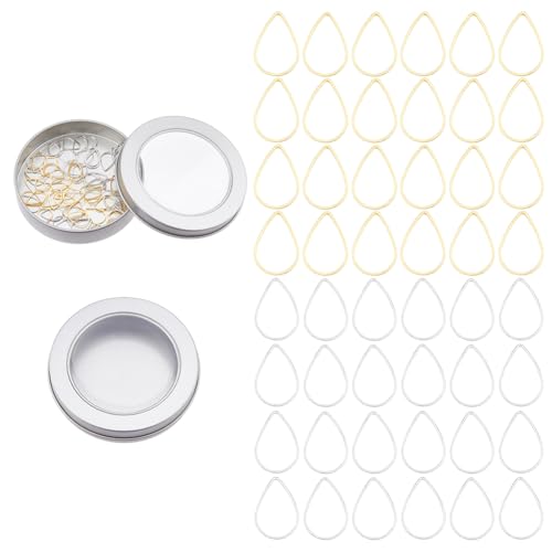 Hobbspring 72 Stück 2 Farben Maschenmarkierer Aus Metall Tropfenförmige Strickmaschenmarkierer Strick Und Häkel Verriegelungsmarkierer Strickmaschenringe Aus Messing Zum Stricken Und Häkeln von Hobbspring