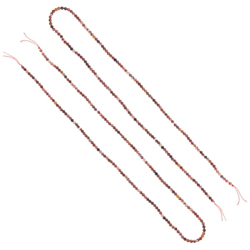 Hobbspring Ca. 214 Stück Gem-Inside Rocailles-Perlen aus Rotem Jaspis 3.5-4mm Facettiert Rondelle Edelsteine Halbedelstein Edelstein Perlen Achat Stein Für Die Herstellung von Schmuck Und Ohrringen von Hobbspring