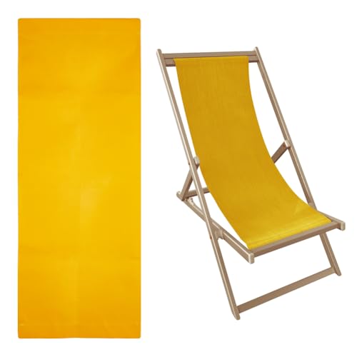 Hobbspring Ersatzstoffe Für Strandstühle 115x43cm Ersatz Canvas Für Sling Stühle Gelb Stoff Sling Stühle Outdoor Klappstuhl Stoff Stuhl Ersatzstoff Für Sonnenbaden Garten Innenhof Strand von Hobbspring