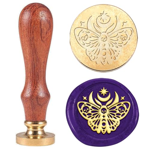 Hobbspring Motten Wachssiegel Stempel Motte Mit Totenkopf Siegelwachs Stempel 30mm Abnehmbarer Messingstempelkopf Mit Holzgriff Für Umschläge Einladungen Hochzeitsverzierung Dekoration Hobbspring Motten Wachssiegel Stempel Motte Mit Totenkopf Siegelwachs Stempel 30mm Abnehmbarer Messingstempelkopf Mit Holzgriff Für Umschläge Einladungen Hochzeitsverzierung Dekoration von Hobbspring
