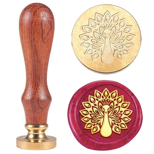 Hobbspring Pfau Vintage Wachssiegel Stempel Mit Wechselbarem Messingkopf 30mm Und Holzgriff Für Schulstart Umschläge Einladungen Geschenkverpackungen Zurück zur Schule Hobbspring Pfau Vintage Wachssiegel Stempel Mit Wechselbarem Messingkopf 30mm Und Holzgriff Für Schulstart Umschläge Einladungen Geschenkverpackungen Zurück zur Schule von Hobbspring