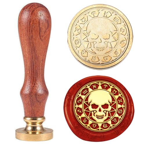 Hobbspring Totenkopf Vintage Wachssiegel Stempel Sternbild Siegelwachs Stempel 30mm Abnehmbarer Messingstempelkopf Mit Holzgriff Für Halloween Osterumschläge Einladungsdekor Zurück zur Schule Hobbspring Totenkopf Vintage Wachssiegel Stempel Sternbild Siegelwachs Stempel 30mm Abnehmbarer Messingstempelkopf Mit Holzgriff Für Halloween Osterumschläge Einladungsdekor Zurück zur Schule von Hobbspring