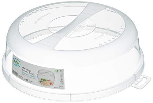 Hobby Life 2 Stück transparente Mikrowellenteller-Abdeckung für Lebensmittel, belüftet, Dampfküche, Polypropylen von Hobby Life