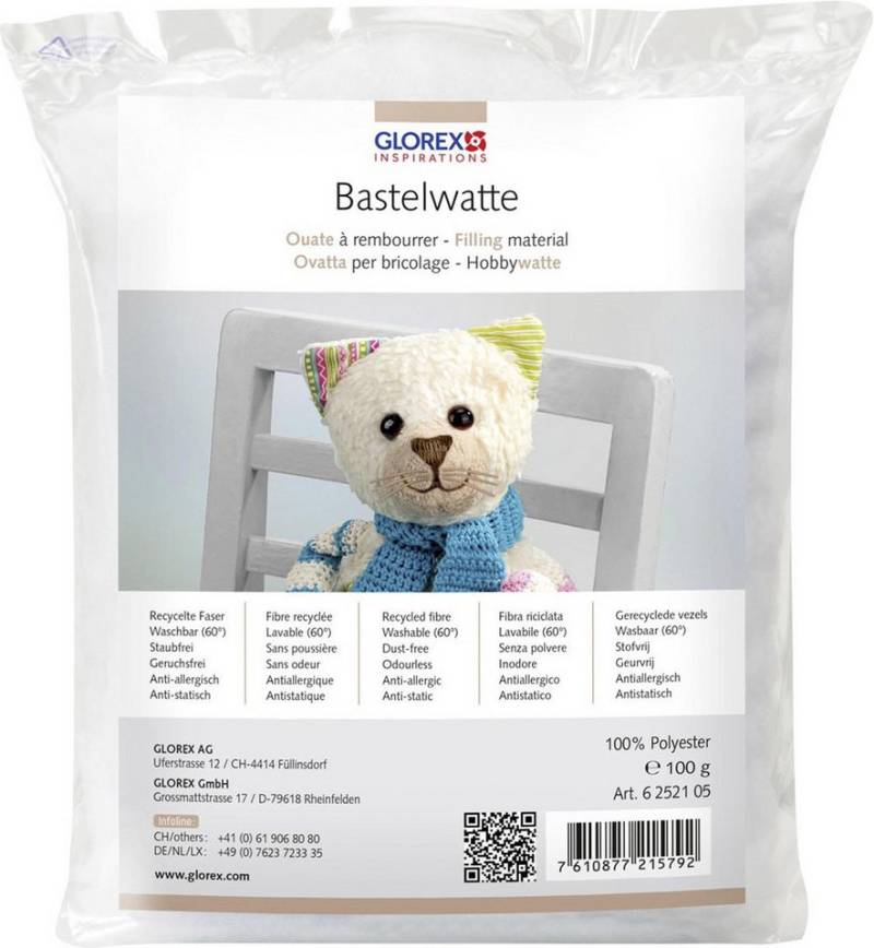 Hobby Time Bastelnaturmaterial Hobby Time Bastelwatte weiß 100 g von Hobby Time