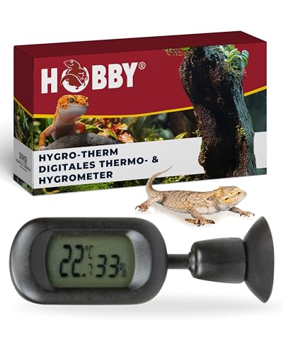 HOBBY Terraristik Hygro-Therm I digitales Hygrometer & Thermometer zur exakten Kontrolle der Luftfeuchtigkeit und Temperatur in Terrarien I für ideales Terrarienklima I für alle Terrarienarten von Hobby