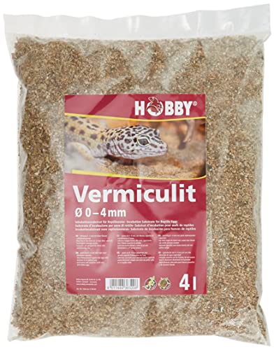 HOBBY Terraristik Vermiculit I 4 Liter I Inkubationssubstrat für Reptilieneier I hochwertiges Inkubationsmedium I Brutsubstrat für die Reptilienzucht I wärmeisolierend und feuchtigkeitsregulierend von Hobby