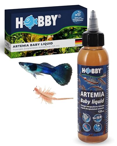 Hobby Aquaristik Artemia Baby Liquid I 125 ml I flüssiges Zooplankton-Konzentrat ideal zur Aufzucht von Jungfischen I Nahrungsquelle für Aquarienfische I für Süß- und Meerwasseraquarien von Hobby