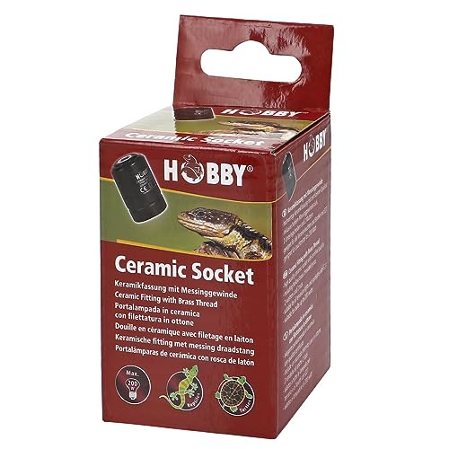Hobby Terraristik Ceramic Socket I Keramikfassung mit Messinggewinde I Zertifizierte Qualität I Für alle Terrarienleuchten und Strahler mit E27 I Für Leuchtmittel bis 200 Watt Hobby Terraristik Ceramic Socket I Keramikfassung mit Messinggewinde I Zertifizierte Qualität I Für alle Terrarienleuchten und Strahler mit E27 I Für Leuchtmittel bis 200 Watt von Hobby