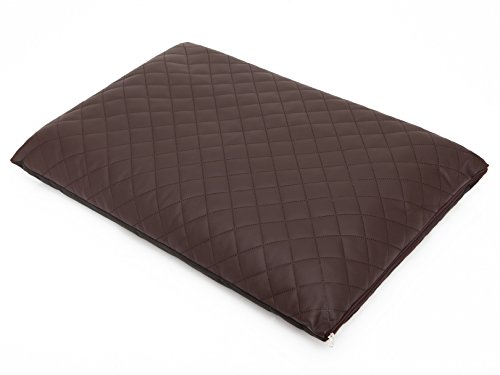 Hobbydog L MELBRS13 Hundematratze Elite - 54 X 37 cm Braun Eco Leder Bett Betten, L, Brown, 800 g von Hobbydog