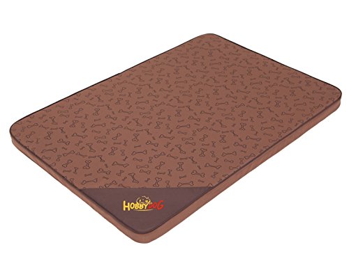 Hobbydog L Mlijbk1 100 X 67 cm L (R2) Light Matratze Hellbraun Mit Knochen, L, Hellbraun Mit Knochen von Hobbydog