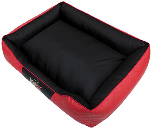 Hobbydog R4CEPCZE4 Hundebett/Sofa/Korb Cesar Perfect Kunstleder, Kodura, rot, Größe R4, 114 x 84 x 25 cm von Hobbydog