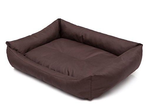 Hobbydog XL LECCBR7 Dog Bed Eco XL 82X60 cm Dark Brown, XL, Brown, 2 kg von Hobbydog