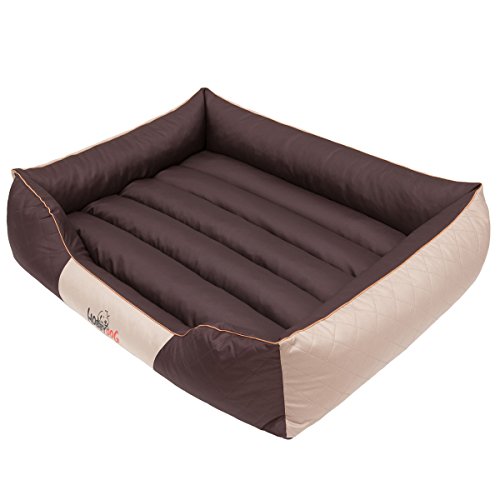 Hobbydog XL LPRBRB3 Dog Bed Premium XL 85X65 cm Brown-Beige, XL, Multicolored, 3.2 kg von Hobbydog